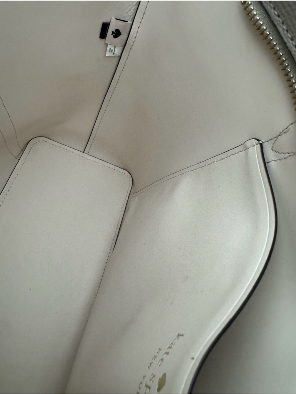 Kate Spade New York Cara Large Tote Warm Taupe Leather Bag EUC - Great Work Bag - Picture 10 of 14